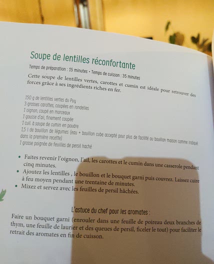Soupe de lentilles réconfortante