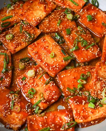 Quick & Easy Spicy Gochujang Sesame Tofu