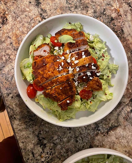 Green chicken salad 