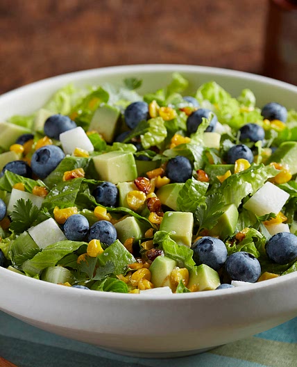 Mexican Salad with Blueberries, Corn & Avocado