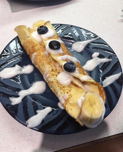 How to blueberry-banana crepes