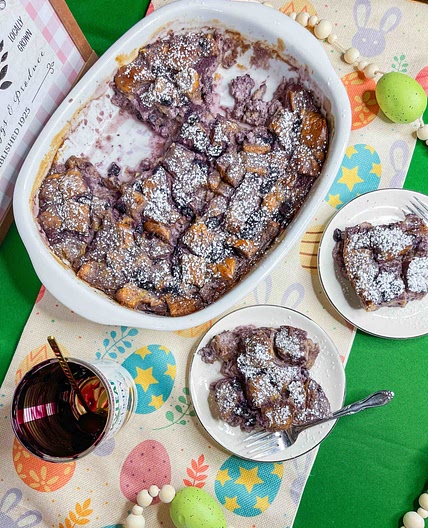 Overnight Blueberry French Toast Casserole 