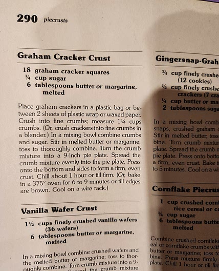 Graham Cracker Crust (red cookbook)