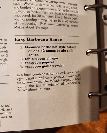 Easy Barbacue Sauce (red cookbook)