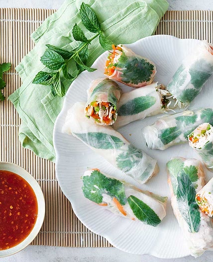 Coconut Chicken Rice Paper Rolls