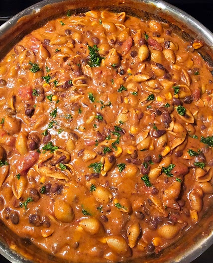 High Protein Vegetarian Chili Mac