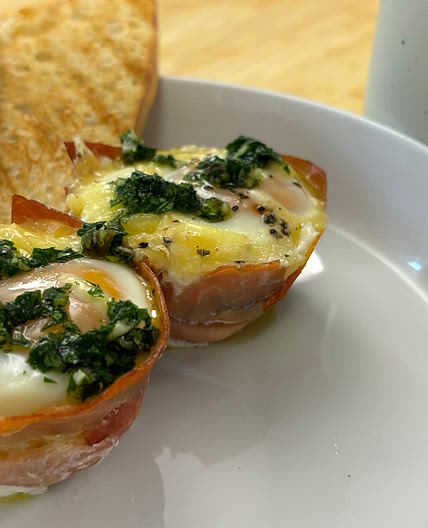Protein Packed Breakfast: Prosciutto Mushroom Egg Cups