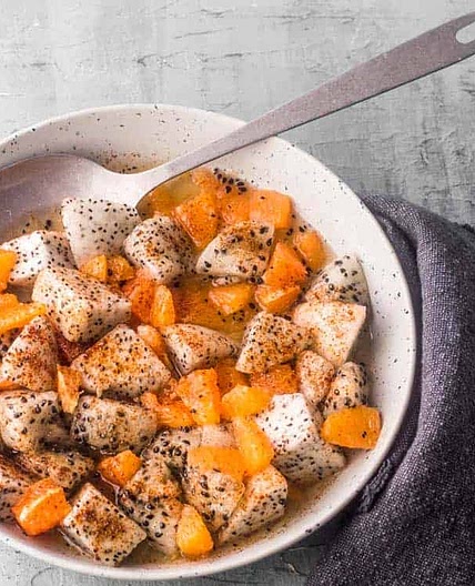 Dragon Fruit Salad with Tajín and Lime