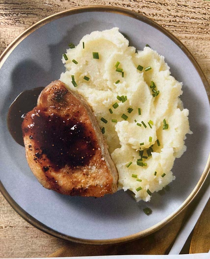 Balsamic and fig-glazed pork chop