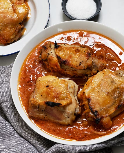 Roast Chicken with Vodka Sauce