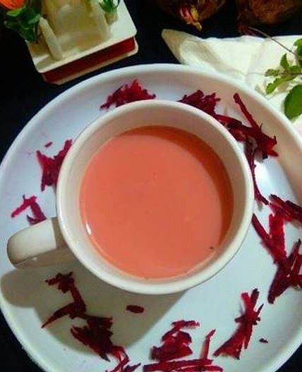 बीटरूट पिंक टी (beetroot tea recipe in hindi)