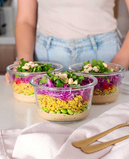 Turmeric Quinoa and Edamame Salad (Meal Prep)