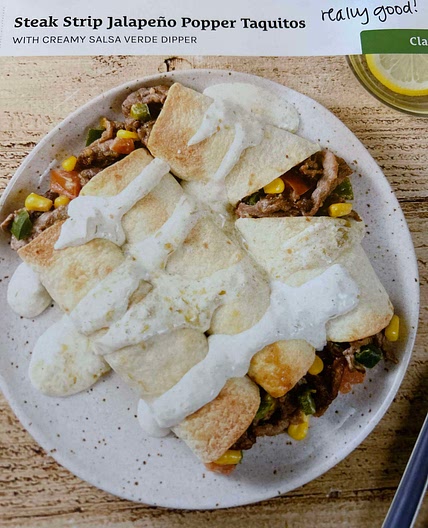 Steak strip jalapeño popper Taquitos 