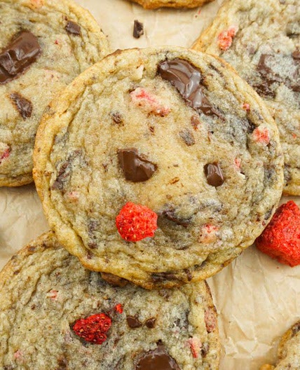 Strawberry Chocolate Chunk Cookies