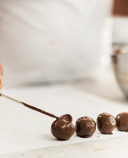 Chocolate Charoset Truffles