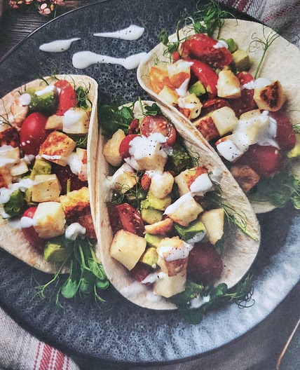 Honey Halloumi Tacos
