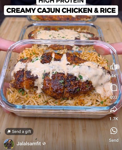 Creamy Cajun chicken and rice