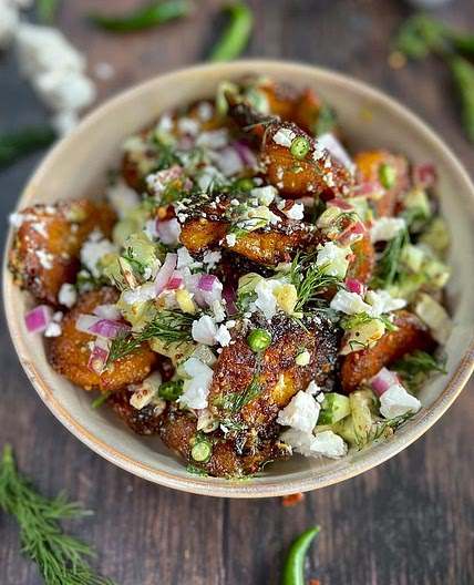 Smashed Potato Salad (serves 4)