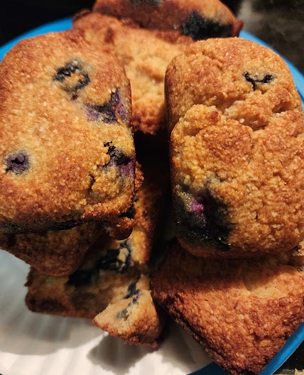 Low Carb Sugar Free Keto Blueberry Muffins