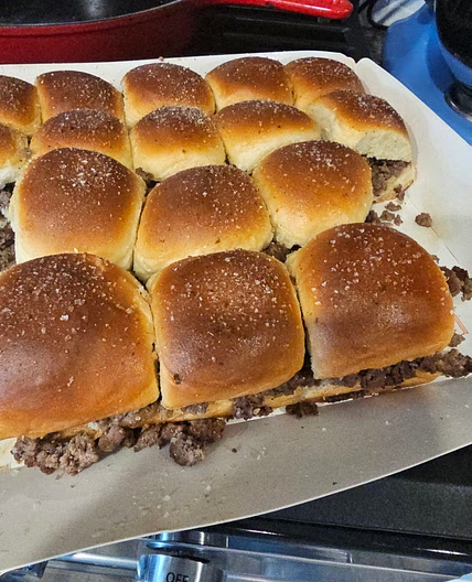 Garlic hamburger sliders