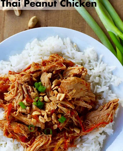 Slow Cooker Thai Peanut Chicken