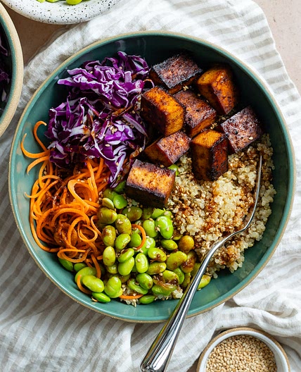 Protein-Packed Vegan Tofu Quinoa Bowls