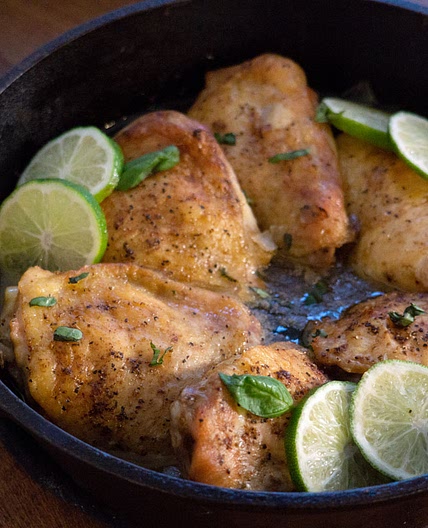 Basil Lime Chicken Thighs