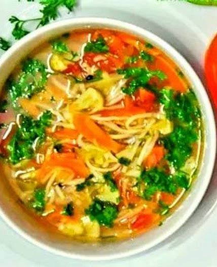 वेजिटेबल नूडल सूप (vegetable noodle soup reicpe in Hindi)