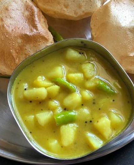 पतल आलू भाजी (patal aloo bhaji recipe in Hindi)