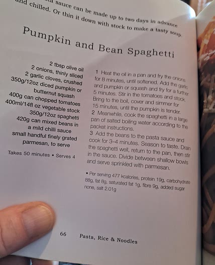 Pumpkin and bean pasta