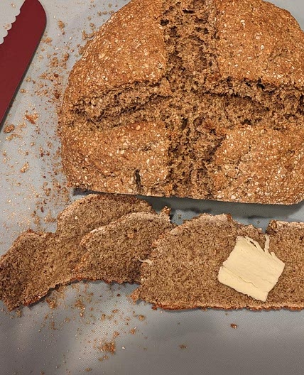 Whole Wheat and Oat Flour Irish Soda Bread