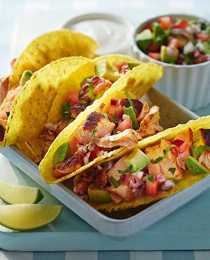 Salmon tacos