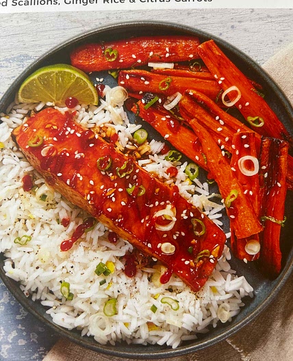 Zingy mustard soy salmon