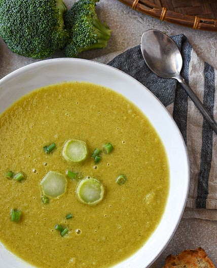 Curried Broccoli Stem Soup
