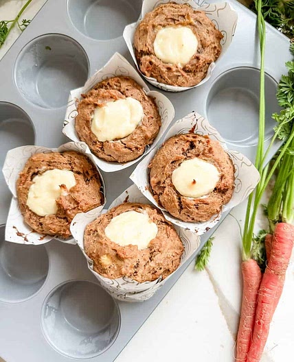 Carrot Cake Banana Muffins