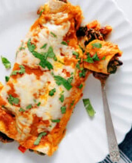 Veggie Black Bean Enchiladas