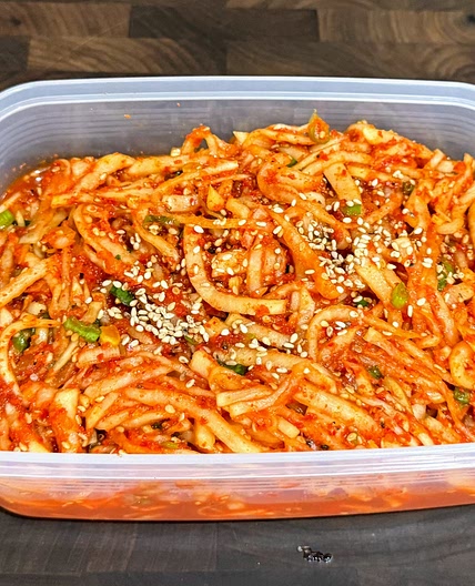Spicy Korean Radish Salad (Musaengchae)