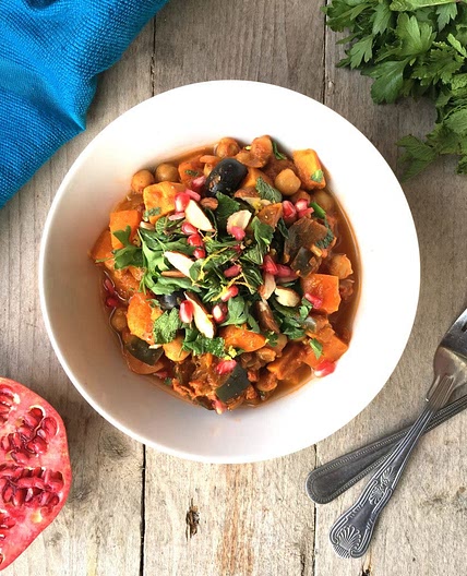 Moroccan Aubergine and Sweet Potato Stew