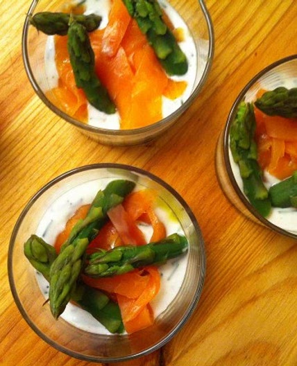 Verrine fraîcheur aux asperges 