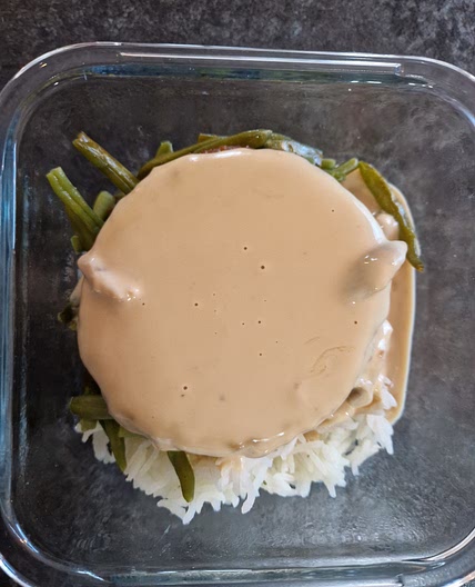 Steak hachés riz et haricots vert