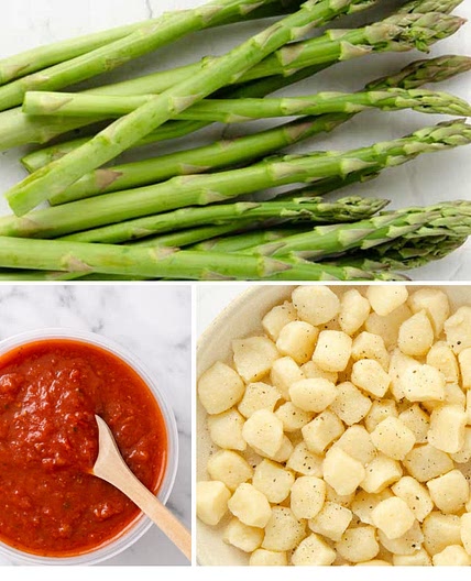 Marinara Gnocchi with Asparagus 