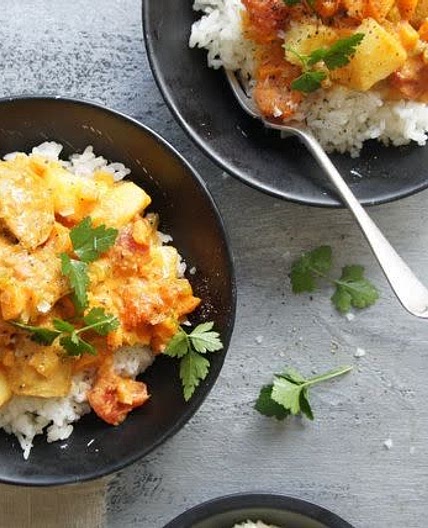 Coconut curry sausages 