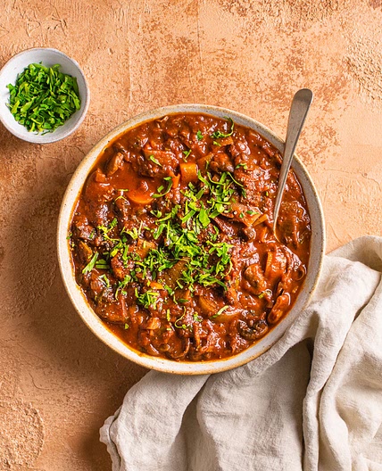 Mushroom Bourguignon