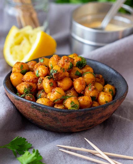 Pan Fried Chickpeas