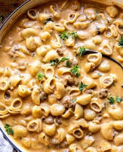 Healthier Homemade One Pot Hamburger Helper - Half Baked Harvest