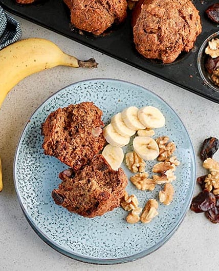 No Sugar Banana Bran Muffins