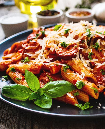 Maple Sausage Penne Pasta