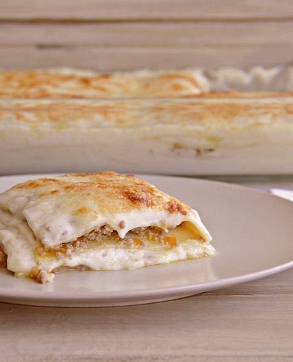 Lasaña de ternera y queso manchego (sin tomate) - Recetas Thermo