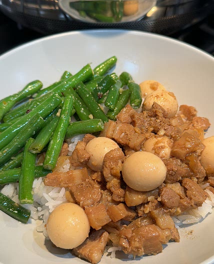 Pork adobo with eggs 