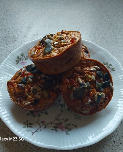 High protein savoury breakfast muffins